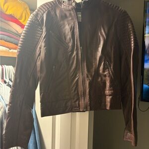 Xhilaration Dark Brown Leather Jacket